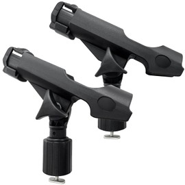 LBW Boat Fishing Rod Holder with Track Mount Universal T-Shaped Screw Mounted on Rail for Fishing Boat, Canoe, Kayak Rod Holder No Rail 2 Pack