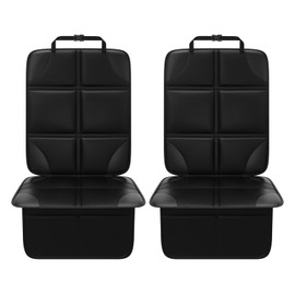 Meolsaek Car Seat Protector, Seat Protector Under Baby Car Seat Prevent Dents, Thick Padding and Non-Slip Backing Design for Vehicles Sedan SUV Truck (2 pcs)