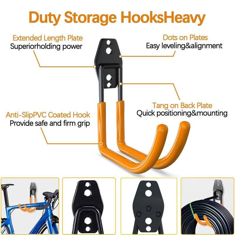 3-H Garage Wall Hooks 20 Pack, Garage Hooks Heavy Duty