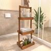 promitop Teak Shower Shelf Bathroom Organizer - 3 Tier Multipurpose