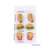 3PCS Hot Dog Fried Chips Hamburger Stud Earring Set Acrylic