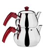 DESTALYA Turkish Teapot Set, Stainless Steel Double Tea Pots for