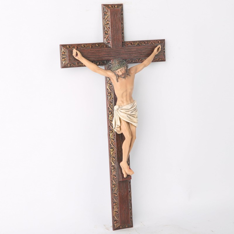 BC Catholic Crucifix Wall Cross, Jesus Christ Cross, Religious Devout
