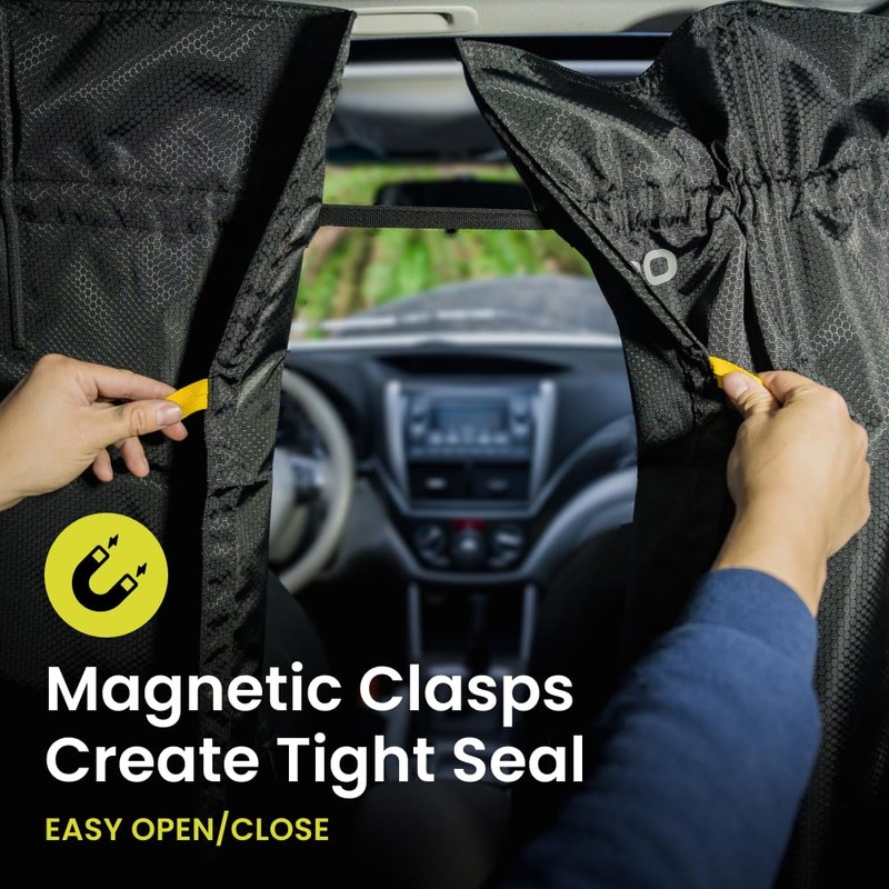 LUNO Car Privacy Curtain Divider - Universal Fit for Most