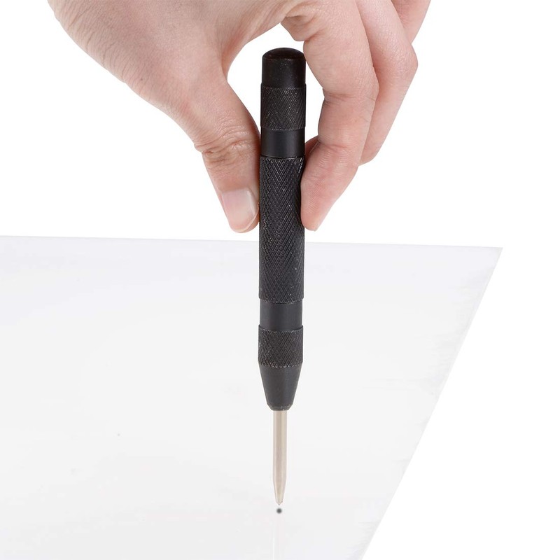 sourcing map Automatic Center Punch HSS Adjustable Spring Loaded Drill