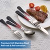 Moxinox 20-Piece Black Red Silverware Set, 18/0 Stainless Steel Colorful