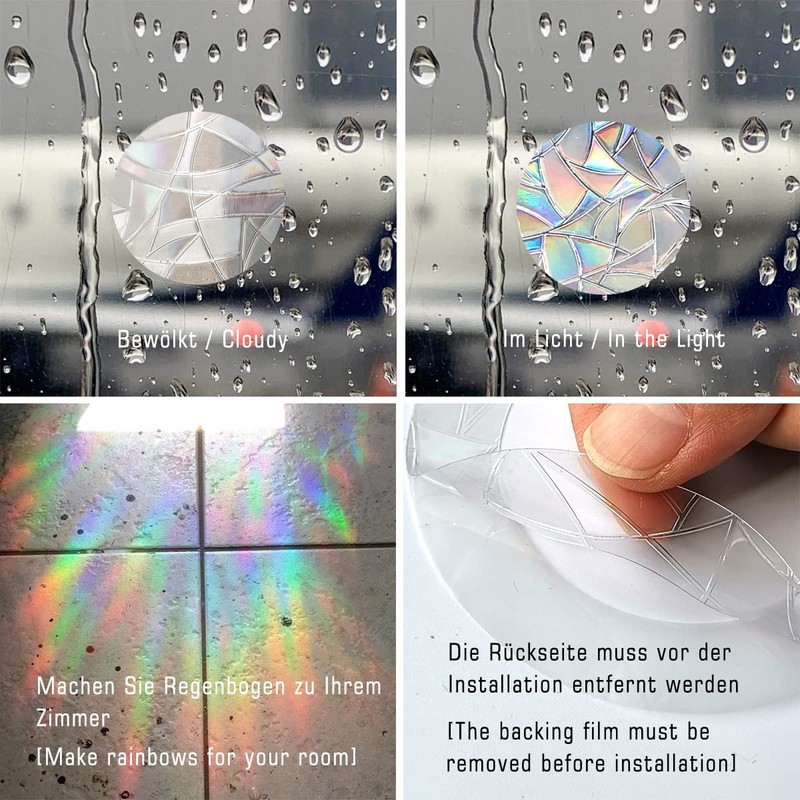 Prism Window Stickers for Bird Strikes, Anti-Collision Stickers, Stop Birds