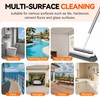 3-in-1 Floor Scrub Brush with 55” Long Handle, V-Shape &