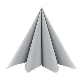 Softpoint Napkins 2-Ply 40 x 40 cm | 1/4 Fold | Soft as Tissue and Stable Like Airlaid | Practical Disposable Napkin with Softpoint Embossing | Pack of 50 | (Grey)