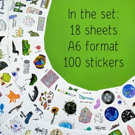 BulbaCraft100Pcs Funny Biology Stickers for Laptop & Water Bottles, Small Biology Sticker Pack for Teachers & Students - Funny Biology Gifts for College Students