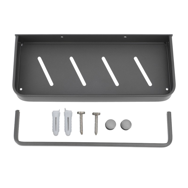 Shower Caddy Wall Mount Shelf Basket Aluminium Large Capacity Modern