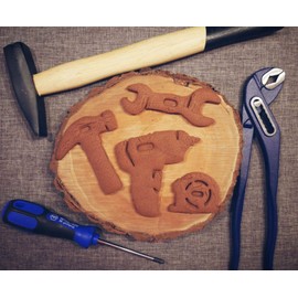 3DREAMS Cookie Cutter Set Tools Hammer Wrench Drill Fathers Birthday Father's Day Christmas Easter