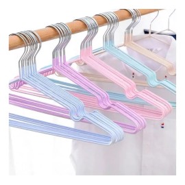 TodoPerchas 10 Ganchos Ropa Metalicos Antiderrapantes Calidad Premium