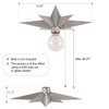 VILUXY Flush Mount Ceiling Light, Satin Nickel Star Light Fixtures
