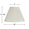 Beige Mushroom Pleated Large Empire Lamp Shade 7" Top x