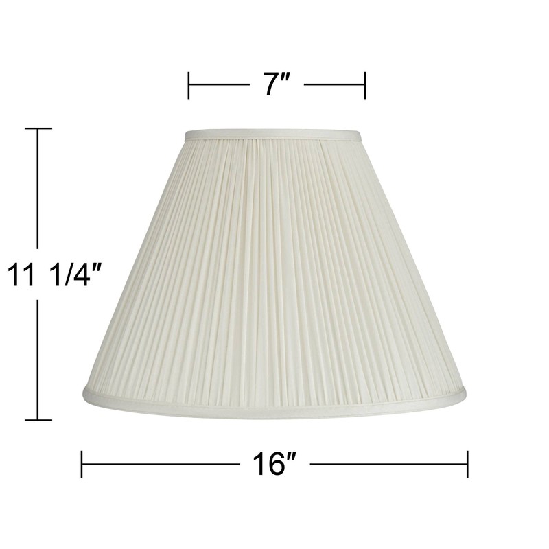 Beige Mushroom Pleated Large Empire Lamp Shade 7" Top x