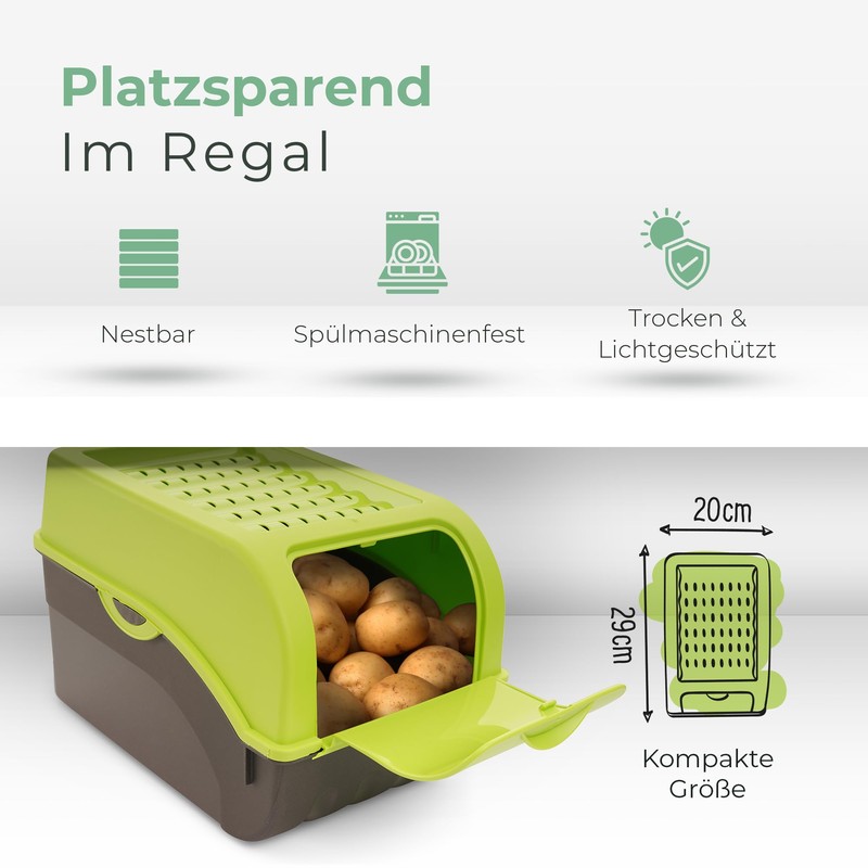 Novaliv Vegetable Box Potato Storage Container 3.5 L to 9