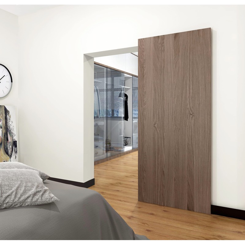 DIYHD 48" Concealed Sliding Barn Door Hardware with Dual Soft