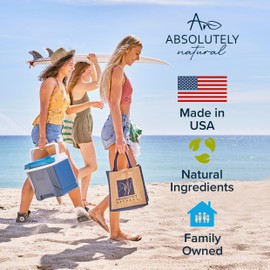 Absolutely Natural - 100% Pure Aloe Vera Cooling Gel - Lotion for Sunburn Relief & Rashes - Premium Sun Care with Vitamin E, Eucalyptus - 6 oz