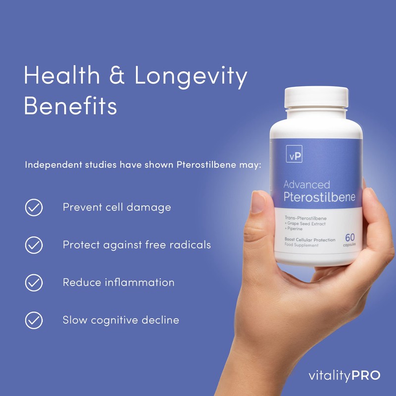 vP Vitality Pro Advanced Pterostilbene 60 Capsules - Third Party