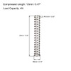 sourcing map Compression Spring,304 Stainless Steel,3mm OD,0.5mm Wire Size,12mm Compressed