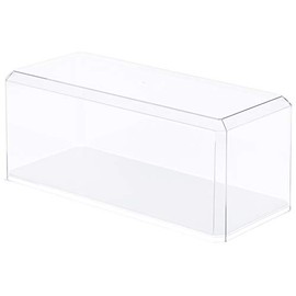 Pioneer Plastics 355CD Clear Plastic Display Case for 1:18 Scale Cars (Mirrored), 13" W x 5.5" D x 5" H (Mailer Box), Pack of 2