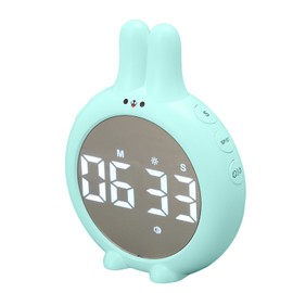 Kids Timer Night Light Cute Cartoon Rabbit Digital Countdown Timer for Cooking Sports Exercise Sky Blue