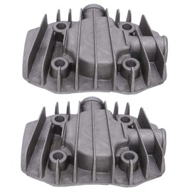 Air Compressor Cylinder Head, Pneumatic Drive Cylinder Head Compressor Head Accessories Cast Aluminium Drive Mode 2.5/3P Cylinder Cooling Cover Double Cylinder Cover Cylinder Replacement Part 2 Pieces