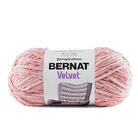 Craft County 315 Yards of Medium Velvet Yarn – 100% Machine Wash and Dryable Polyester (Quiet Pink)