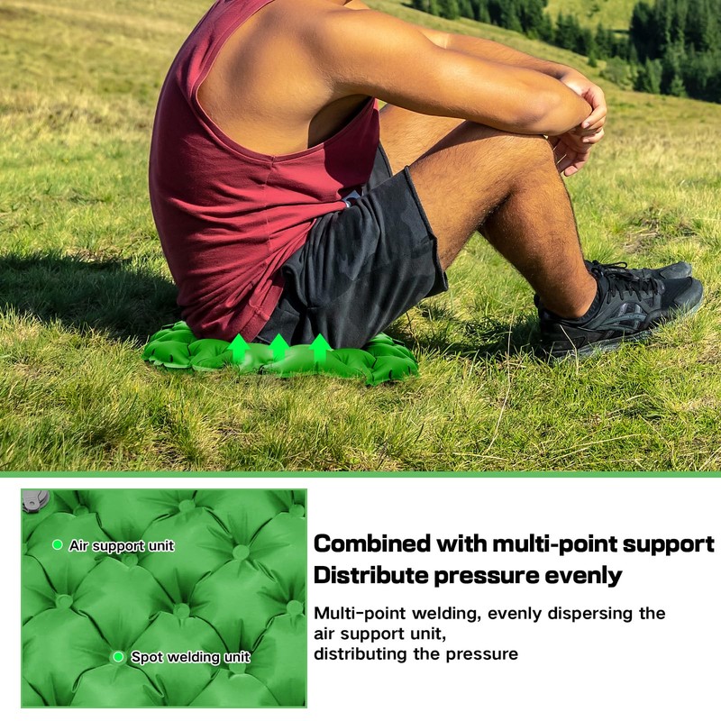 2 Pack Inflatable Seat Cushion, Lightweight Foldable Portable Chair Pad