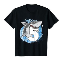 Kids Shark 5th Birthday Boy 5 year old Shark Theme Party 5 Shark T-Shirt