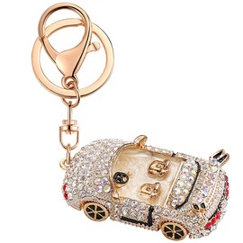 Key Chains Women Cute Keychains for Women Funny Keychain for Her Sister Girl Birthday Gift Bag Wallet Accessories (Convertible White)