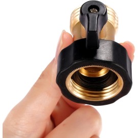 Unbranded 3 Pack 3/4" Brass Garden Hose Shut Off Valve1-Way Restricted-Flo