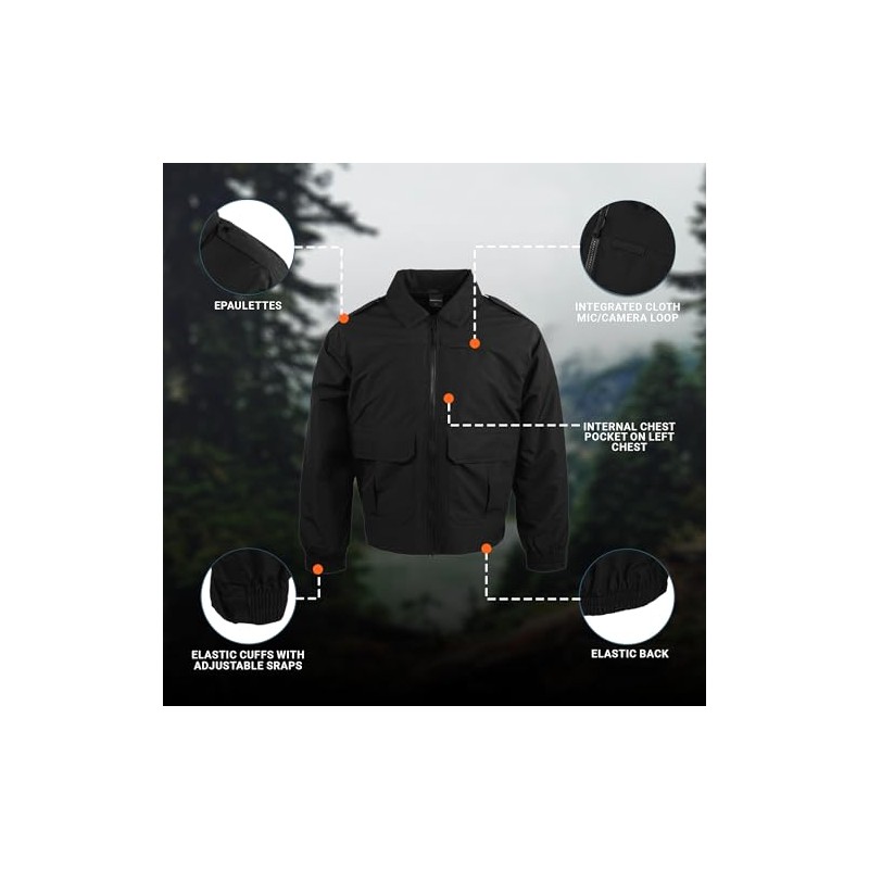 Propper Men's Standard Station Waterproof Duty Jacket, Black