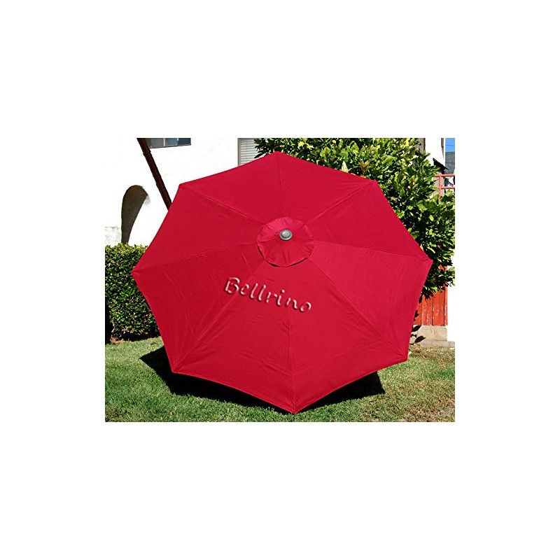 BELLRINO Replacement Umbrella Canopy for 9ft 8 Ribs Burgundy RED