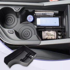 RUNROAD Center Console Organizer Tray Compatible with 2025 2024 2023 Kia NIRO Accessories, Insert Armrest Storage Box for NIRO Middle Console Organizer Dividers Coin Holder