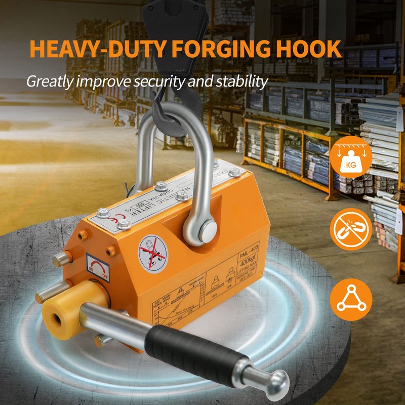 EBUY 880Lbs Magnet Lifting with Release, 400KG Magnetic Lifter Device,