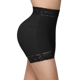 SHAPSHE Butt Lifter Shorts Seamless Tummy Control Shapewear Underwear for Women Panty Fajas Para Mujer Control Abdomen Under Garments for Dress Tummy Control Waist Trainer Underwear Black XS