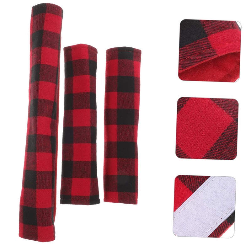 KONTONTY Fridge Door Handle Covers Kitchen Refrigerator Handle Protectors Black