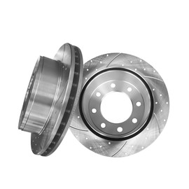 PM Auto Rear 330mm Drilled Slotted Brake Disc Rotors For 2003 2004 GMC Sierra 2500 HD