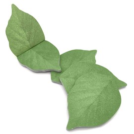 4 Packs Beautiful Green Leaf-Shaped Sticky Notes Stickers Can be Used for Sticky Paper Notepads to Recording Thing and DIY Decoration(Green),SYBQT-4,95 mm * 65 mm