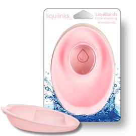 LiquiBands Face Washing Wristbands – No More Wet Sleeves with This Skincare Essential - Silicone Bands to Catch Water Drips – Stocking Stuffer for Girls & Women (Blush Pink, 1 Pair)