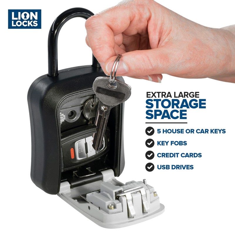 Key Lock Box for Keys with Code, 4 Digit Combination