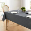 ZeeMart Grey Tablecloth, Farmhouse Linen Style Table Cloth Square Table