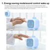 LED Alarm Clock Mini Portable Voice Control Temperature Display USB