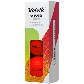 Volvik Vivid Soft Golf Balls (One Dozen) (Red)