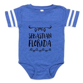 CafePress Sebastian Florida Cute Infant Baby Football Bodysuit Royal Blue