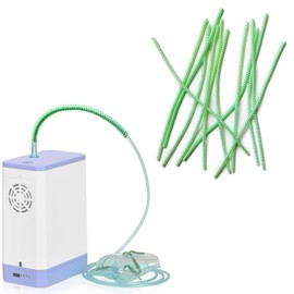 BuyUp 12 Pack Oxygen Tubing Support Crimp Straightener for Portable Oxygen Concentrator Oxygen Hose Nasal Cannula Oxygen Tubing Accessories (Green)
