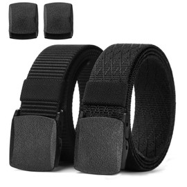 Set of 2 Unisex Chalier Nylon Canvas Work Belt For Men and Women, Freely Adjustable Fabric Belt, Length 130 cm, Width Approx. 3.8cm, with plastic buckle, multi-way - 130