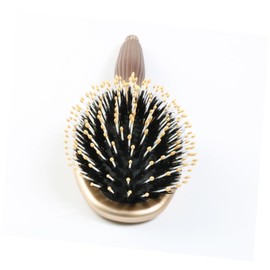 Healvian 1pc Oval Boar Bristle Hair Brush Handle Anti-static Massage Detangling Comb for Hair and Stimulates Scalp Circulation